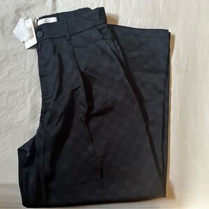Satin wide leg trousers